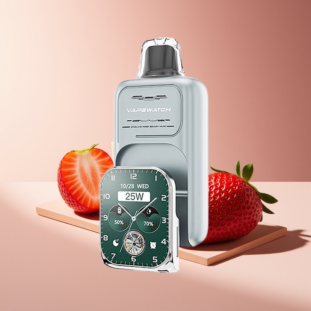 JNR VapeWatch 30000 Puffs Doble Malla Carga Rápida Type-C Fresa Hielo