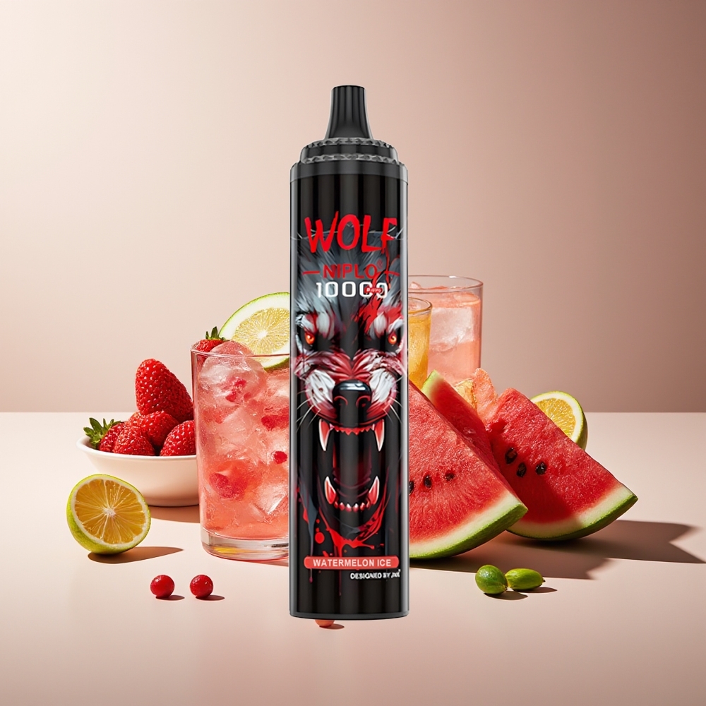 JNR Wolf Niplo 10000 Puffs 1.0 Ohm Mesh 650mAh 20ml Tipo-C Sandía Hielo