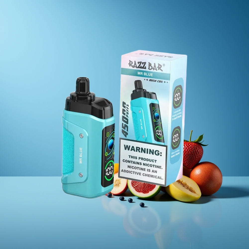 Razz Bar 45000 Puffs Malla Ajustable Recargable Señor Azul