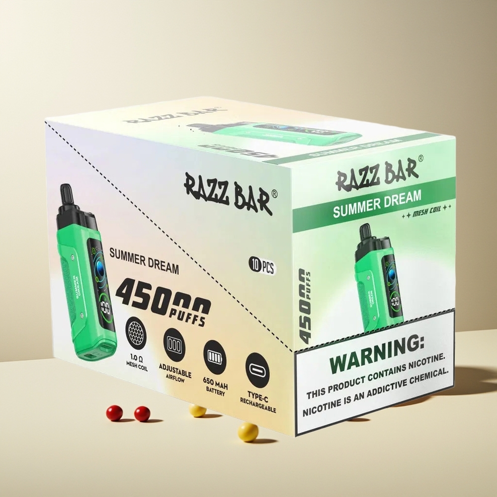 Razz Bar 45000 Puffs Vape Disposable Ajustable Sueño de Verano