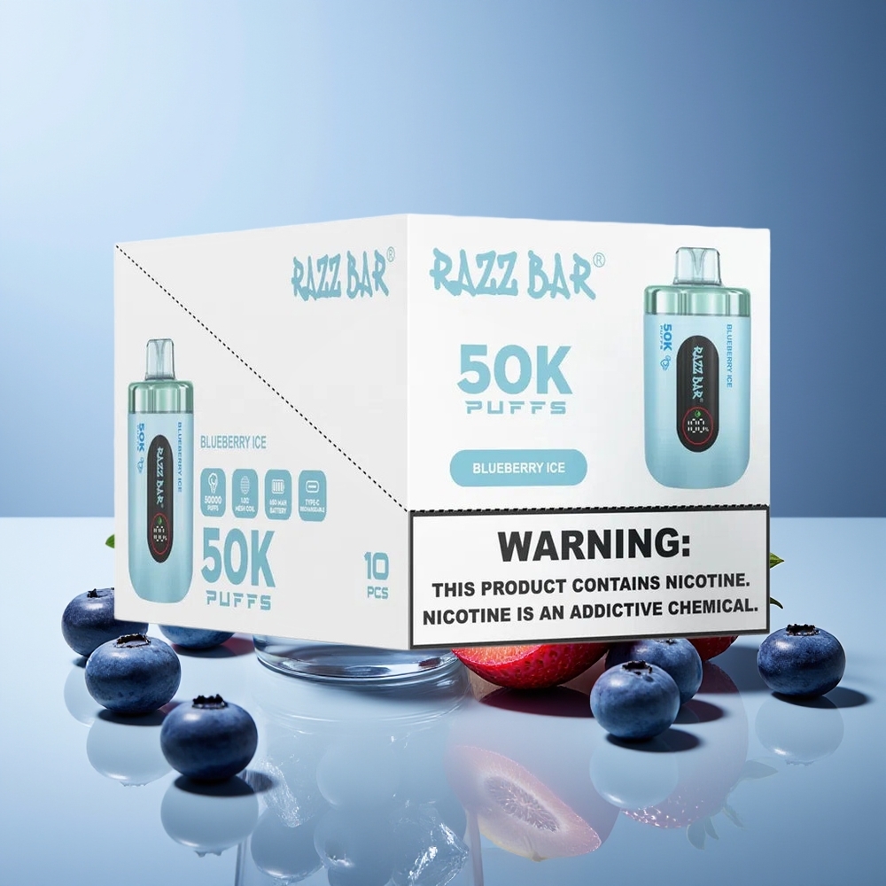 Razz Bar 50K Bocados Recargable Blueberry Helado