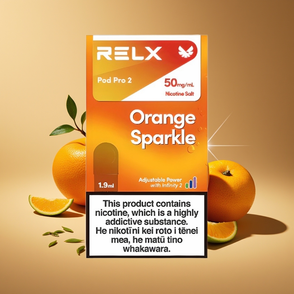 Relx Pod Pro 2 600 Bocanadas 1.9ml 3 Modos Chispa Naranja