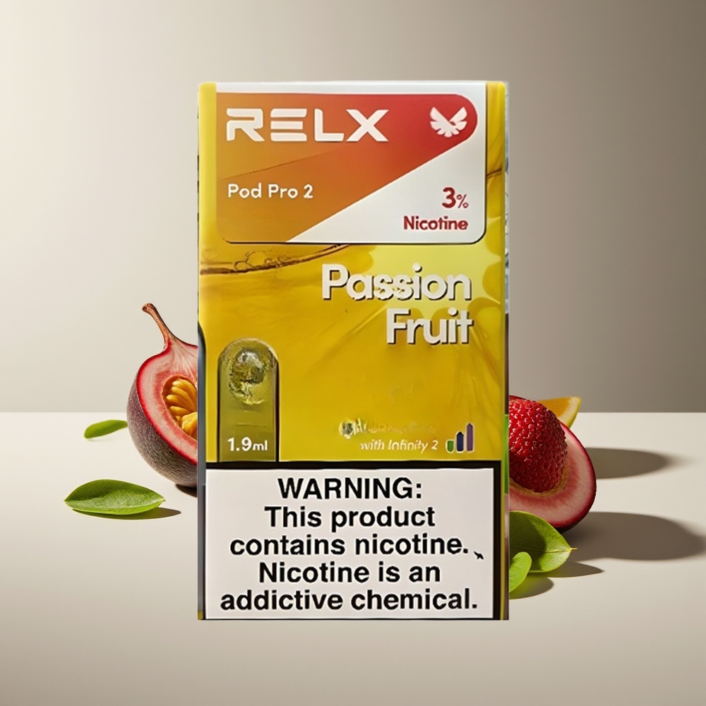 Relx Pod Pro 2 600 Bocanadas 1.9ml 3 Voltajes Maracuyá