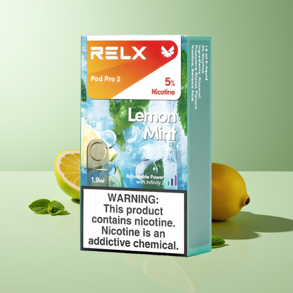 Relx Pod Pro 2 600 Caladas 1.9ml 3 Modos Limón Menta