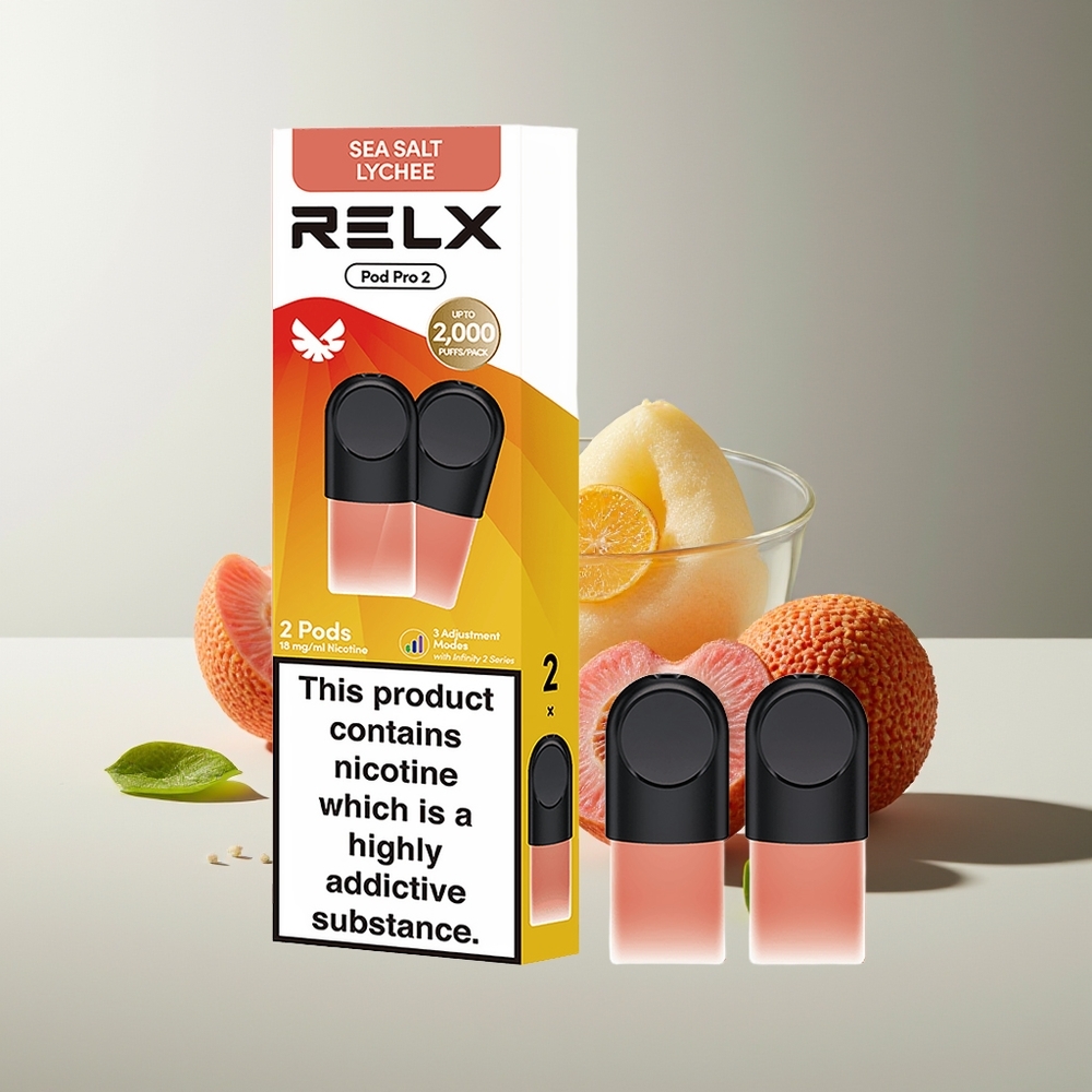 Relx Pod Pro 2 600 Caladas 1.9ml 3 Modos Marisco Salado Lichi