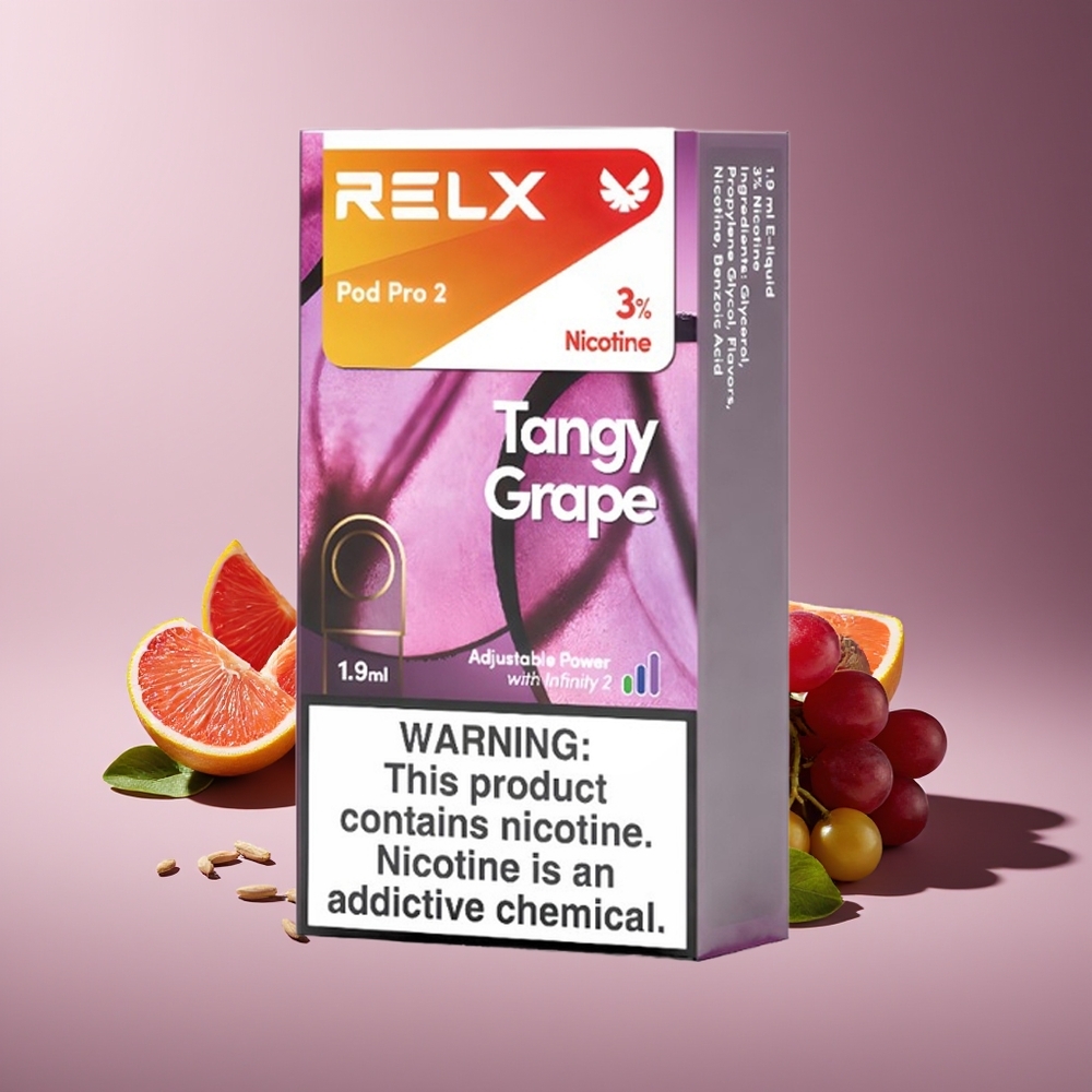 Relx Pod Pro 2 600 Caladas 1.9ml 3 Modos Uva Ácida