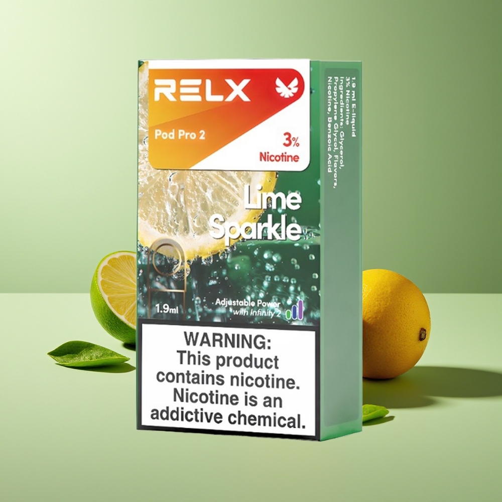 Relx Pod Pro 2 600 Caladas 1.9ml 3 Voltajes Lima Brillante
