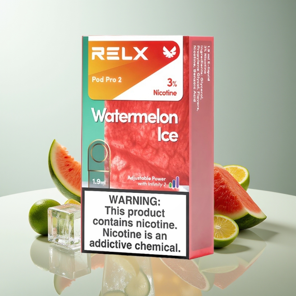 Relx Pod Pro 2 600 Caladas 1.9ml 3 Voltajes Sandía Helada