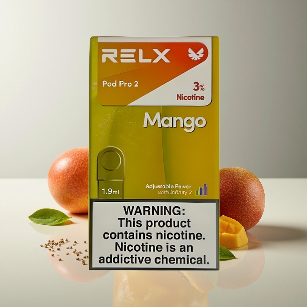 Relx Pod Pro 2 600 Chupadas 1.9ml 3 Voltajes Mango Hielo